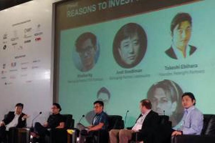 Para investor asing beberkan alasan berinvestasi di startup Indonesia, Selasa (14/4/2015) di Balai Kartini, Jakarta.