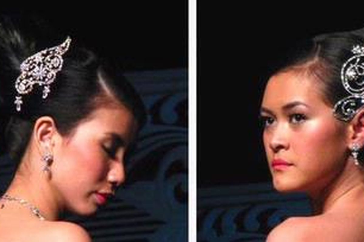 Aksesori rambut pengantin dengan batu permata atau kristal akan membuat si pengantin wanita terlihat lebih berkilau. 