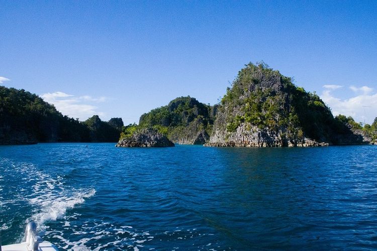 Pemandangan di Piaynemo, Kabupaten Raja Ampat, Provinsi Papua Barat, Selasa (26/10/2021).