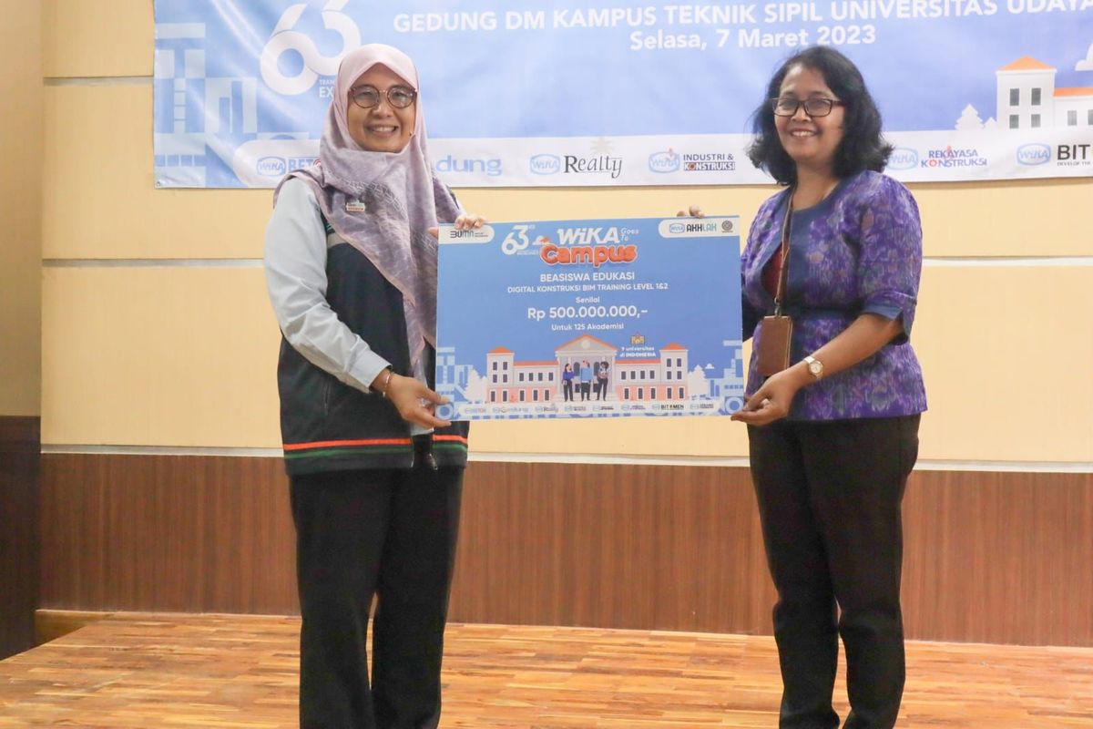 Dengan mengandalkan metode platform Building Information Modelling (BIM) E-learning System, PT Wijaya Karya (Persero) Tbk (WIKA) gelar pelatihan untuk akademisi Universitas Udayana tentang BIM.