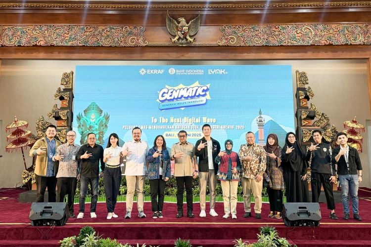 Kementerian Ekonomi Kreatif bersama Bank Indonesia Provinsi Bali dan platform digital Lynk.ID menggelar kegiatan pelatihan Generasi Melek Teknologi (Gen Matic) 2025 di Gedung Tirta Gangga, Kantor Perwakilan Bank Indonesia Provinsi Bali, Sabtu (14/6/2025). 