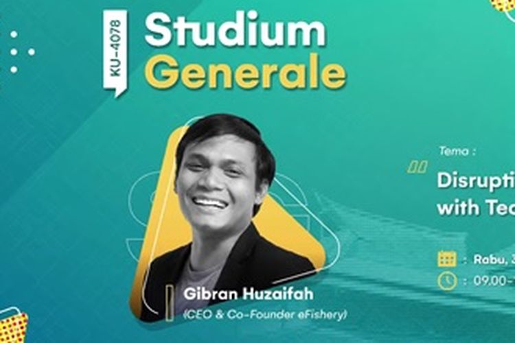 Alumnus Institut Teknologi Bandung (ITB) Gibran Huzaifah yang kini menjadi CEO dan Co-Founder eFishery berbagi cerita bagaimana ia membangun startup berbasis agroteknologi yang dimulai saat ia masih duduk di bangku kuliah.