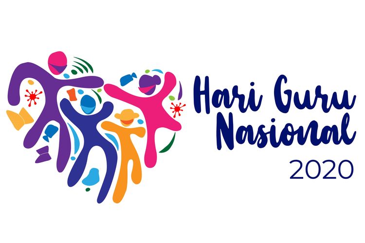 Logo buatan Teguh Prasongko selaku pemenang sayembara pembuatan logo Hari Guru Nasional 2020.