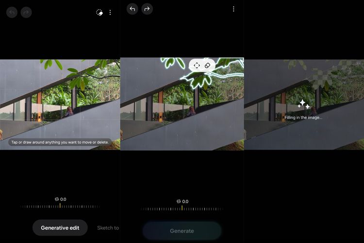 Samsung Galaxy S25 Edge punya fitur Generative Edit. Fitur ini bisa dimanfaatkan untuk menghilangkan photobomb atau obyek yang mengganggu.