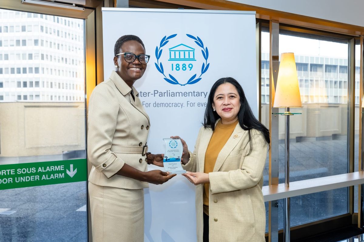 Ketua Dewan Perwakilan Rakyat (DPR) Republik Indonesia (RI) Puan Maharani ditunjuk menjadi duta IPU untuk mempromosikan kepemimpinan perempuan di parlemen oleh Presiden Inter-Parliamentary Union (IPU) Tulia Ackson dalam agenda bilateral meeting di International Conference Centre Geneva (CICG), Sabtu (23/3/2024).