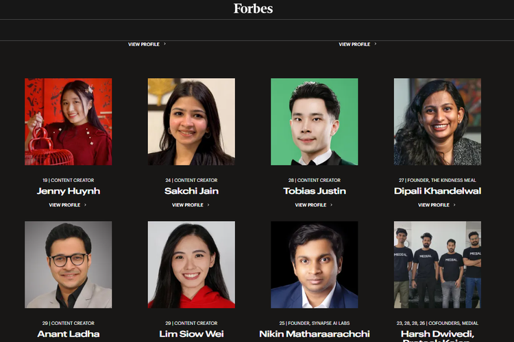 Sederet Anak Muda Indonesia Masuk Daftar Forbes 30 Under 30 Asia 2025, Siapa Saja?