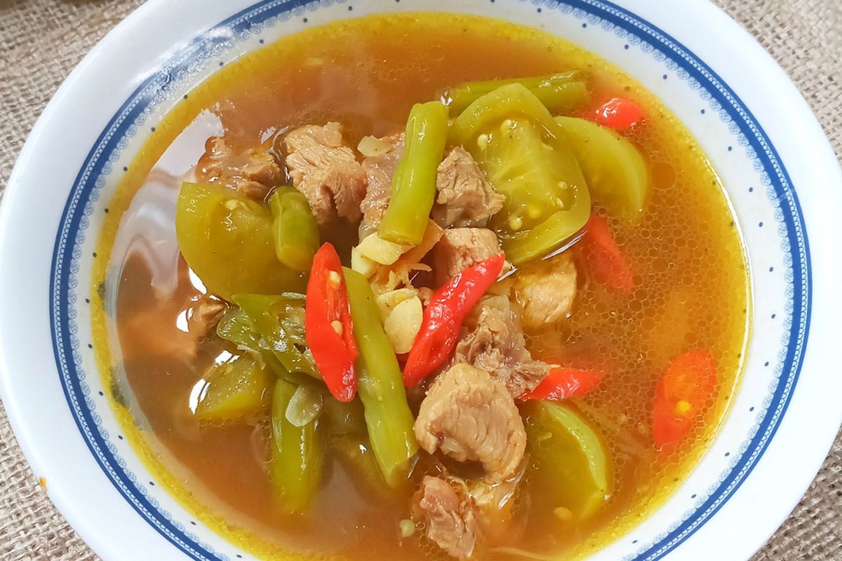 Ilustrasi asem-asem daging. 