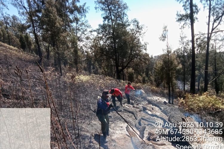 Kebakaran Arjuno Merembet ke Kawasan Gunung Kembar