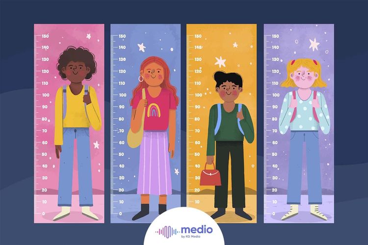 Ilustrasi stunting pada anak. Ilustrasi underweight pada anak.