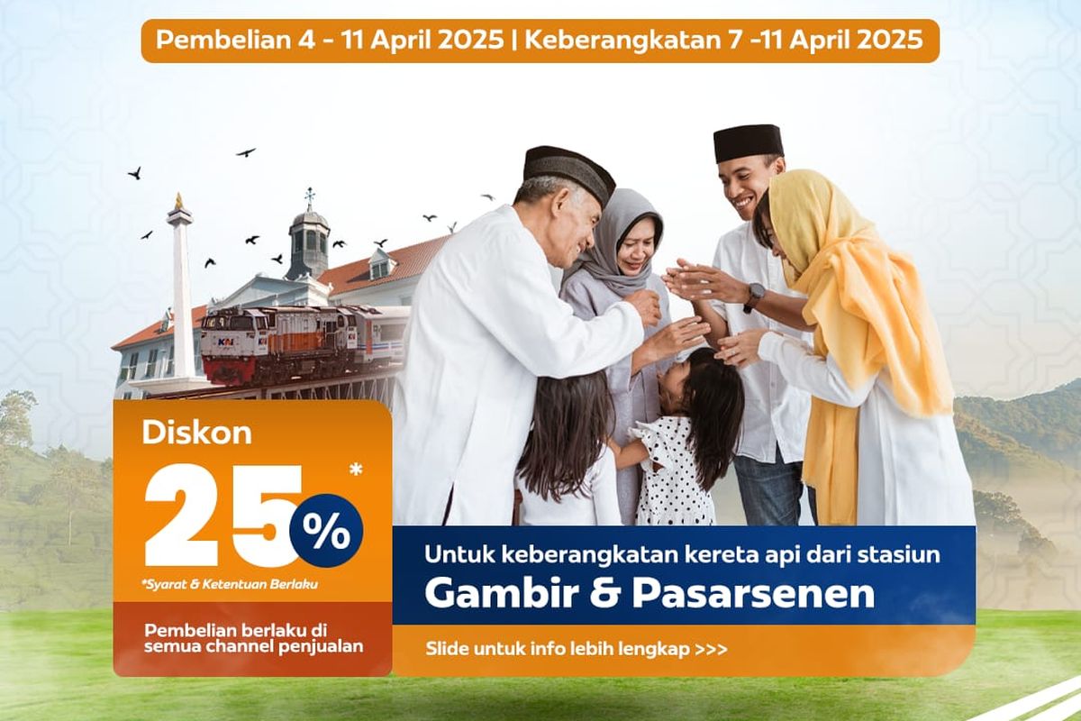PT Kereta Api Indonesia (KAI) hadirkan promo Silahturahmi Mudik Lebaran