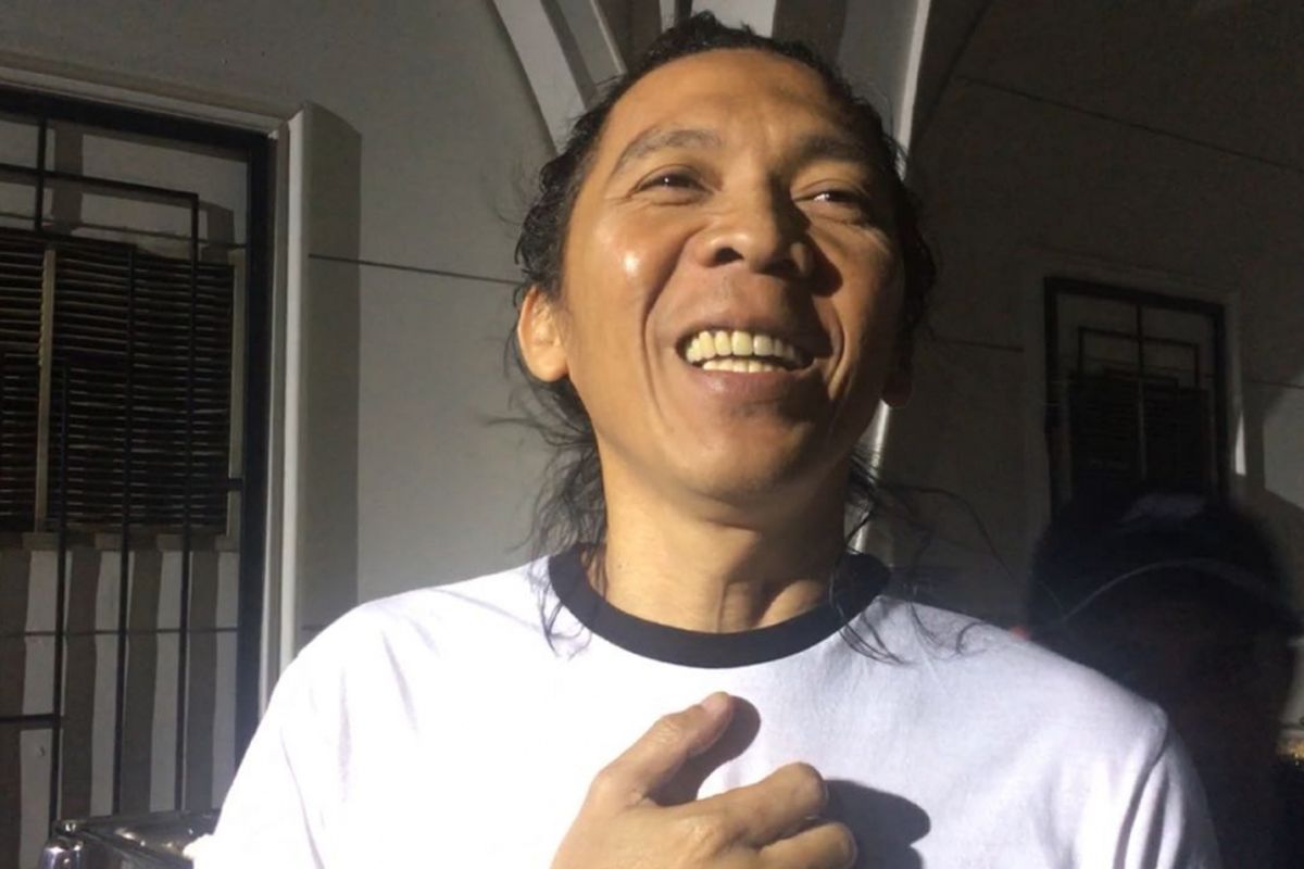 Artis musik Bimbim Slank saat diabadikan di Empirica, SCBD, Jakarga Selatan, Selasa (5/12/2017).