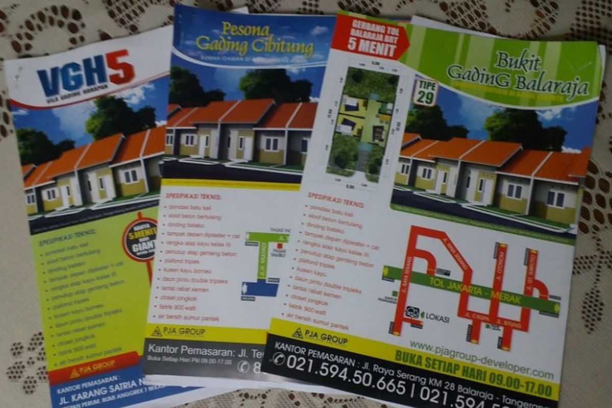 Beberapa proyek rumah subsidi.