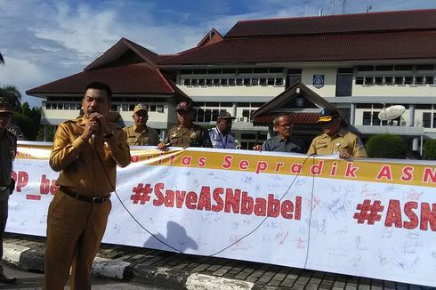 Jadi Tersangka karena Tertibkan Tambang Ilegal, Pol PP Dapat Simpati ASN Babel