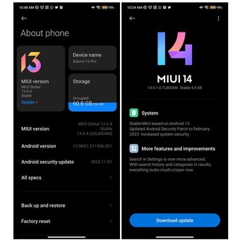 Update MIUI 14 mulai digulirkan untuk pengguna global. Pengguna Xiaomi di Indonesia sudah bisa mengecek pembaruan. Berdasarkan percobaan KompasTekno di Xiaomi 12 Pro, ponsel ini sudah kebagian MIUI 14.