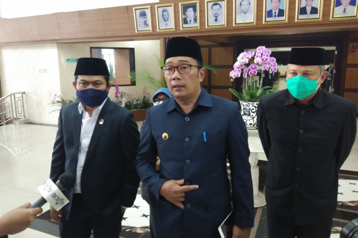 Gubernur Jawa Barat Ridwan Kamil saat ditemui di Gedung DPRD Jabar, Kota Bandung, Senin (23/11/2020).