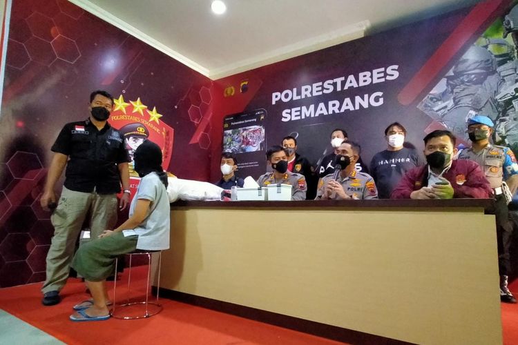 Gelar perkara pelaku pembunuhan di hotel Kota Semarang. Kamis (12/5/2022)