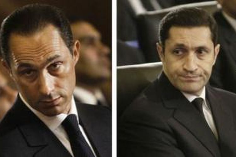 Alaa dan Gamak Mubarak dibebaskan setelah empat tahun ditahan terkait tuduhan penggelapan uang negara.

