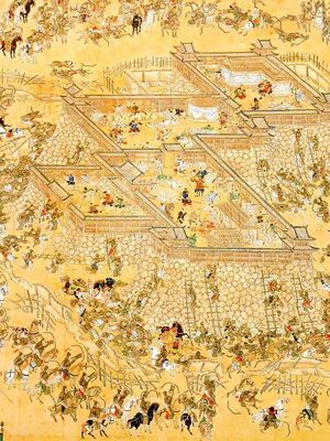 Gabungan pasukan Korea dan China melawan Jepang semasa Perang Imjin (1592-1598).