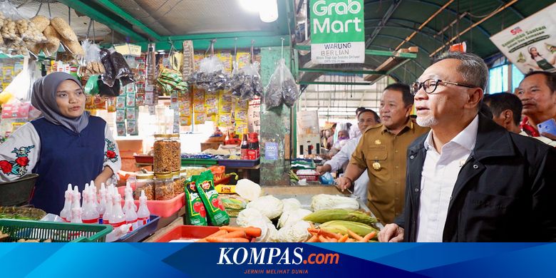 Kunjungi Pasar Kangkung di Lampung, Mendag Zulkifli Hasan Sebut Pasokan Bapok Melimpah