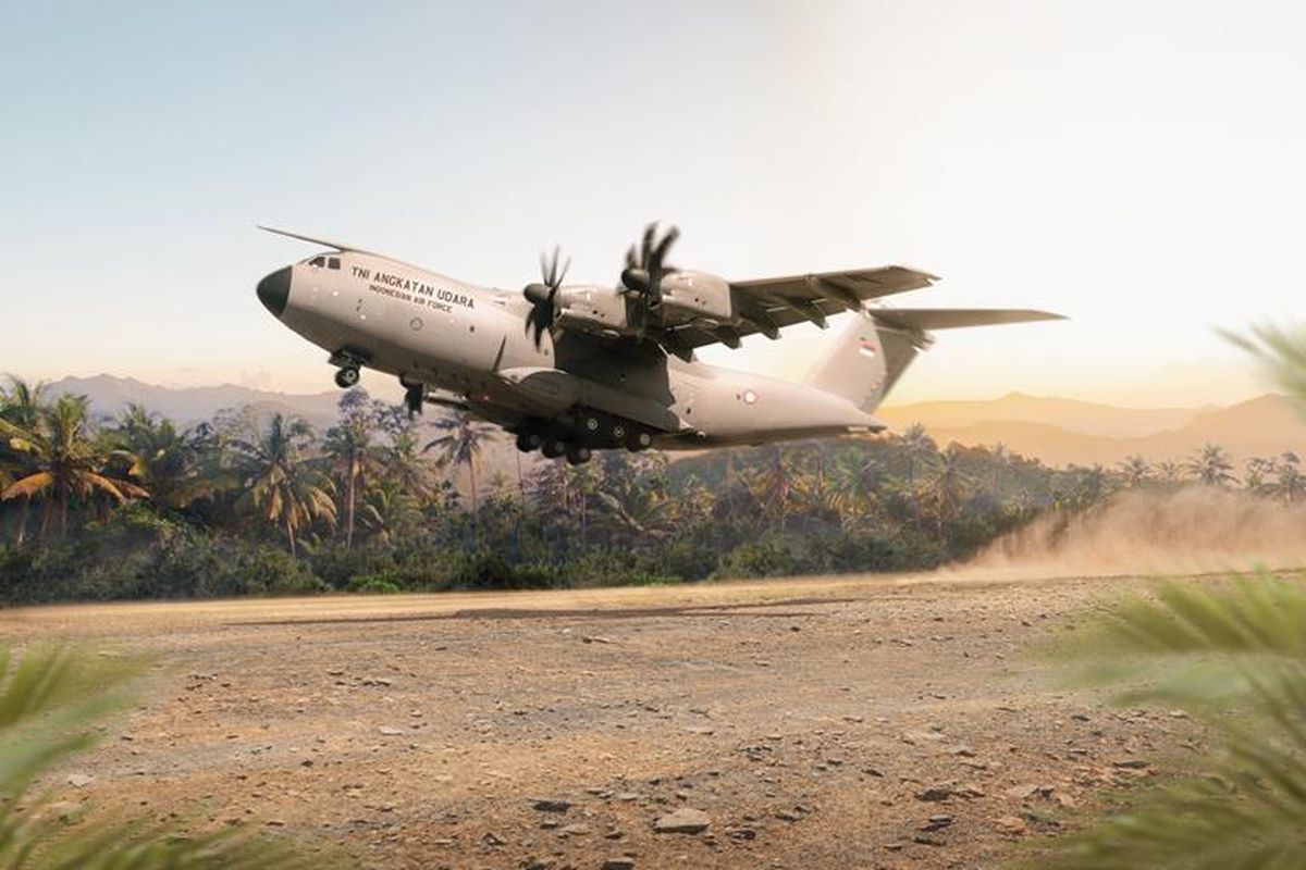 Render grafis Airbus A400M TNI AU.