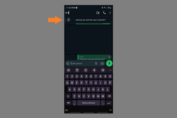 Ilustrasi fitur pin pesan penting di WhatsApp sampai 3 pesan