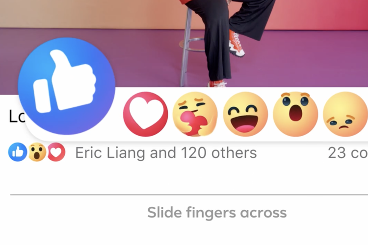 Reaksi emoji di Facebook mengalami perubahan warna