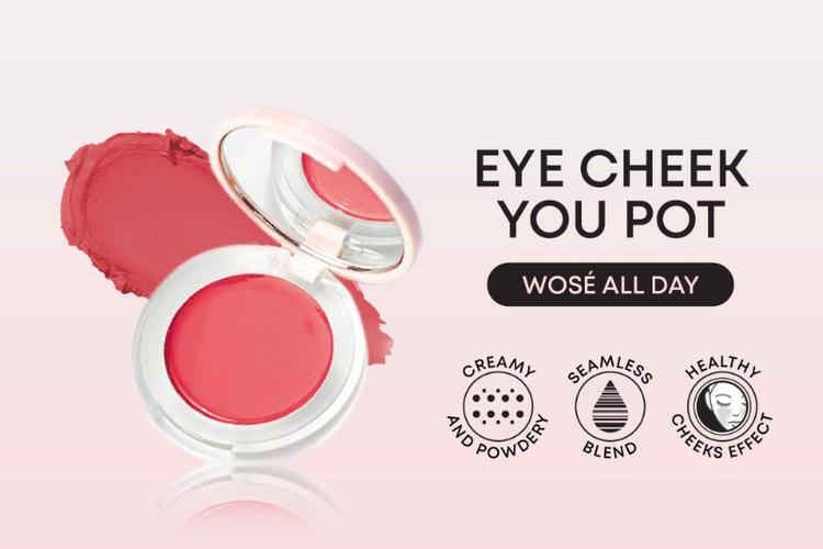 Rose All Day Eye Cheek You Pot, rekomendasi blush on lokal