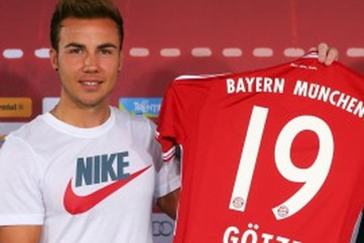 Gelandang anyar Bayern Muenchen, Mario Goetze. 