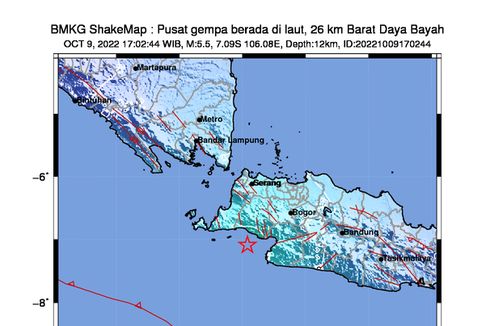 Gempa Magnitudo 5,5 di Banten Terasa sampai Jabodetabek