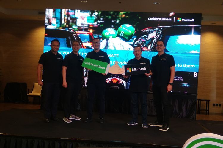 Grab dan Microsoft Indonesia resmi luncurkan Grab for Business Indonesia 365 di Jakarta, Kamis (28/11/2019).