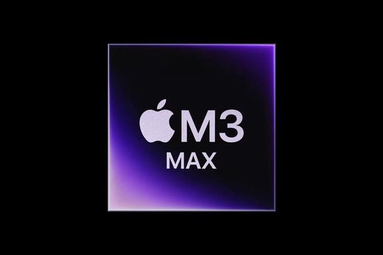 Ilustrasi chip Apple M3 Max.