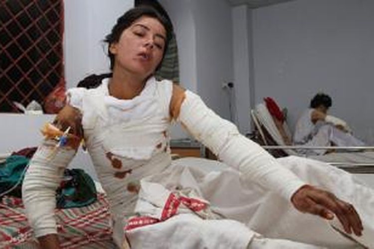 Sonia Bibi saat difoto pada 23 Oktober 2015.  Staf medis awalnya berpikir dia akan pulih dari luka-lukanya.
