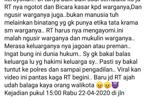 Viral Info RT Pukuli Warga yang Tanya soal Bansos, Ini Cerita Saksi