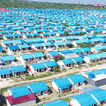 Ilustrasi perumahan sederhana.