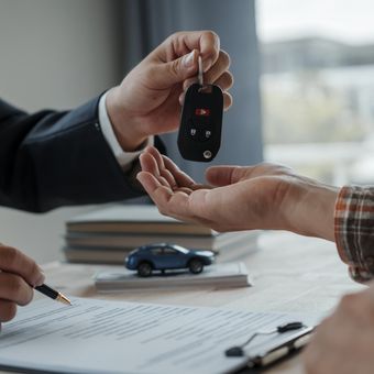 Ilustrasi kredit kendaraan bermotor, kredit mobil.