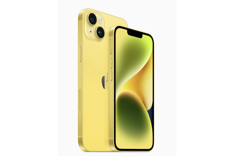 spring color iPhone 14 dan iPhone 14 Plus warna kuning.