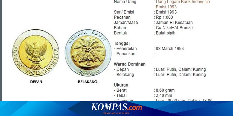 Ramai Soal Uang Koin Kelapa Sawit, Berikut Sejarah Hingga Bahan Baku  Pembuatannya... Halaman All - Kompas.com