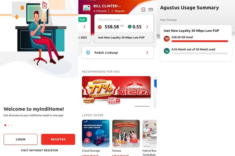 Cara melihat kuota internet Indihome via aplikasi MyIndihome.