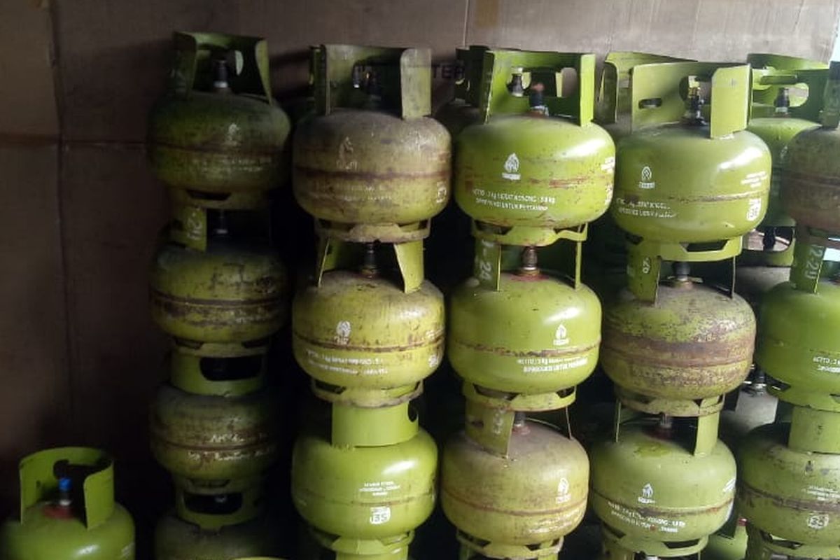 Elpiji 3 kg yang sering disebut dengan elpiji melon.