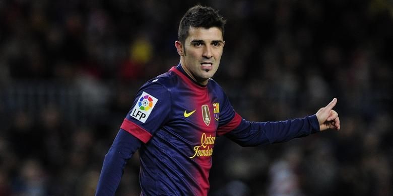 David Villa saat masih memperkuat FC Barcelona dalam laga Copa del Rey kontra Alaves, di Stadion Camp Nou, 28 November 2012.