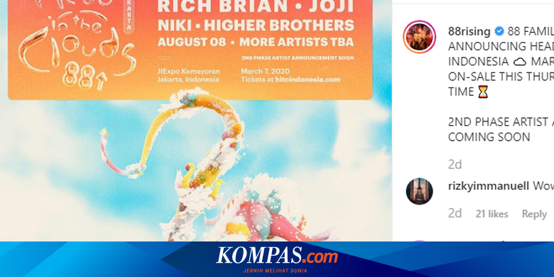 Resmi Dirilis, Ini Harga Tiket Head in the Clouds Jakarta