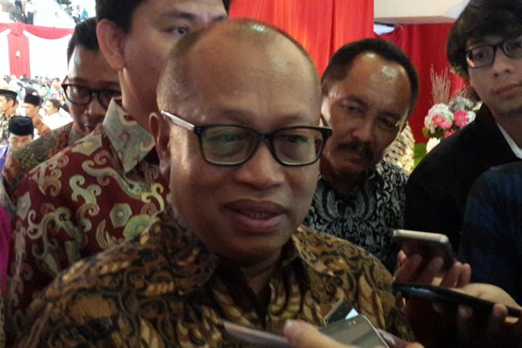 Direktur Utama BPJS Ketenagakerjaan, Agus Susanto dalam Sarasehan Peningkatan Kapasitas Aparatur Desa di Gor Ken Arok, Kota Malang, Rabu (1/8/2018).