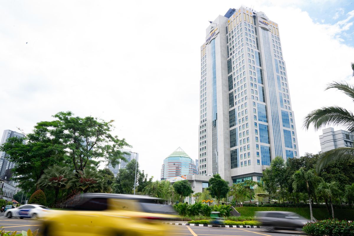 Ilustrasi gedung Bank Mandiri.