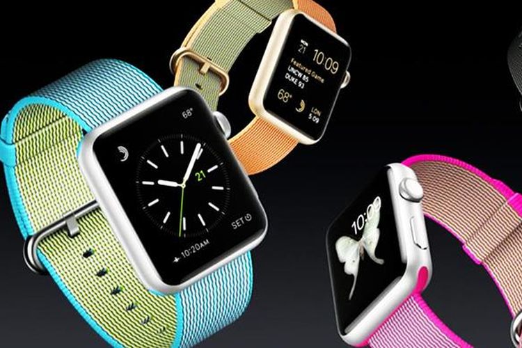 Sabuk Nylon band untuk Apple Watch yang diperkenalkan dalam acara hari Senin (21/3/2016) tersedia dalam sejumlah pilihan warna
