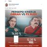Disentil FX Rudy Tak Paham Konstitusi, Gibran Balas dengan Survei Kinerja