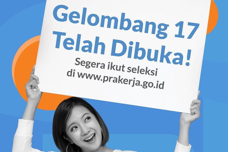 El 17º lote de tarjetas de pre-empleo abre el sábado (6/5/2021) a las 12.00 WIB.