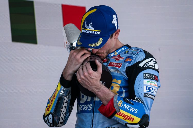 Alex Marquez saat berlaga pada MotoGP Spanyol 2025