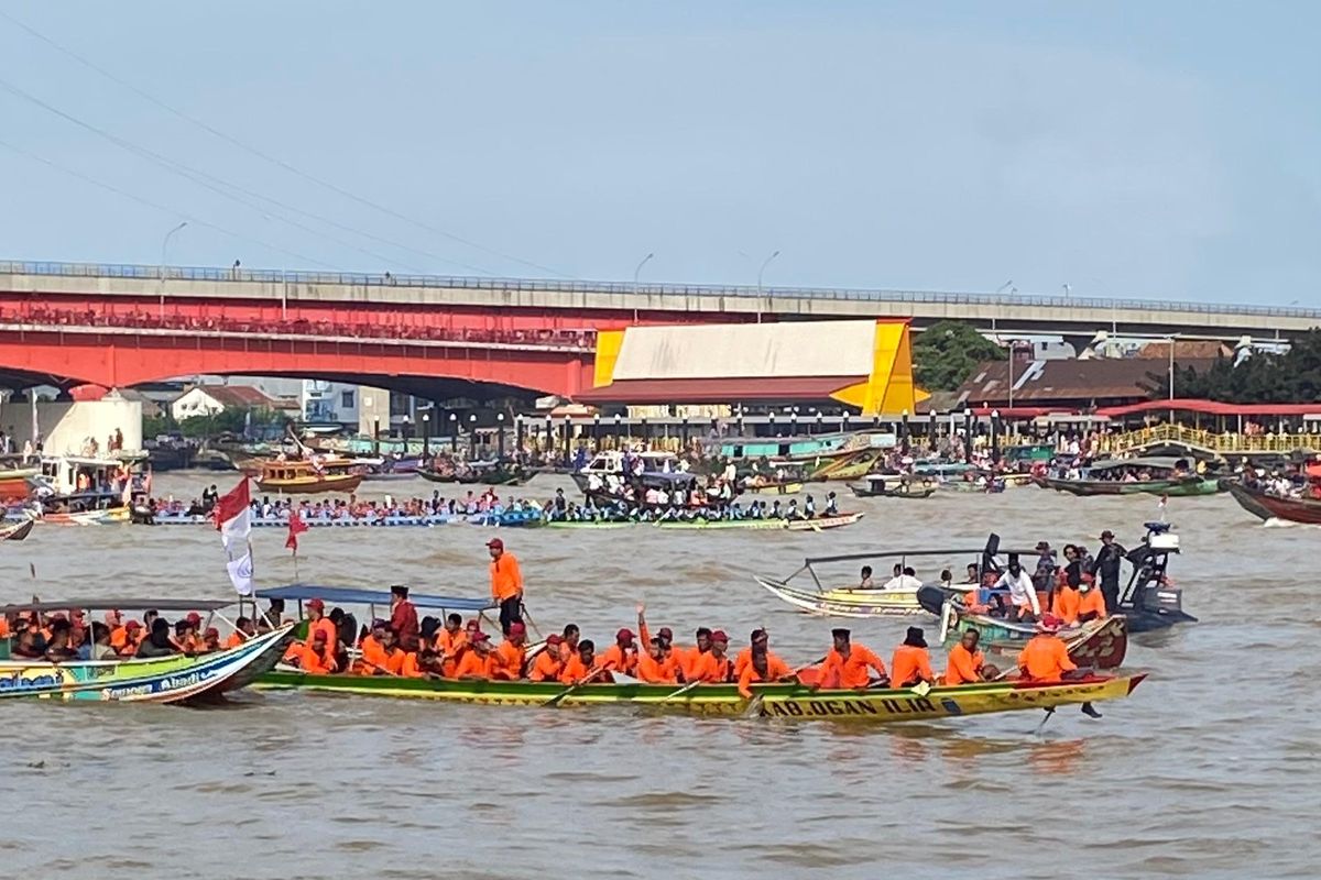 Festival Perahu Bidar Palembang Minggu, 17 Agustus 2025.