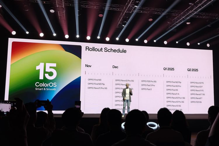 Jadwal dan daftar 28 HP Oppo yang kebagian UI baru ColorOS 15 untuk pasar global, termasuk Indonesia.
