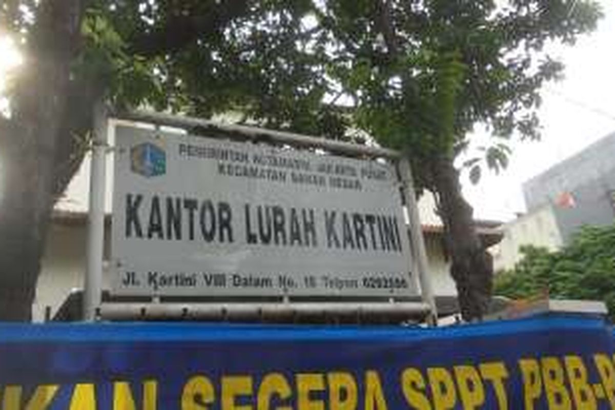 Kantor Lurah Kartini yang berlokasi di Jalan VIII Dalam, Sawah Besar, Jakarta Pusat.